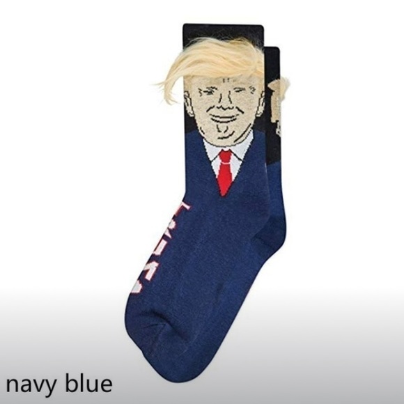 Unbranded Other - President Trump Socks Yellow Wig Hair Unisex Socks
